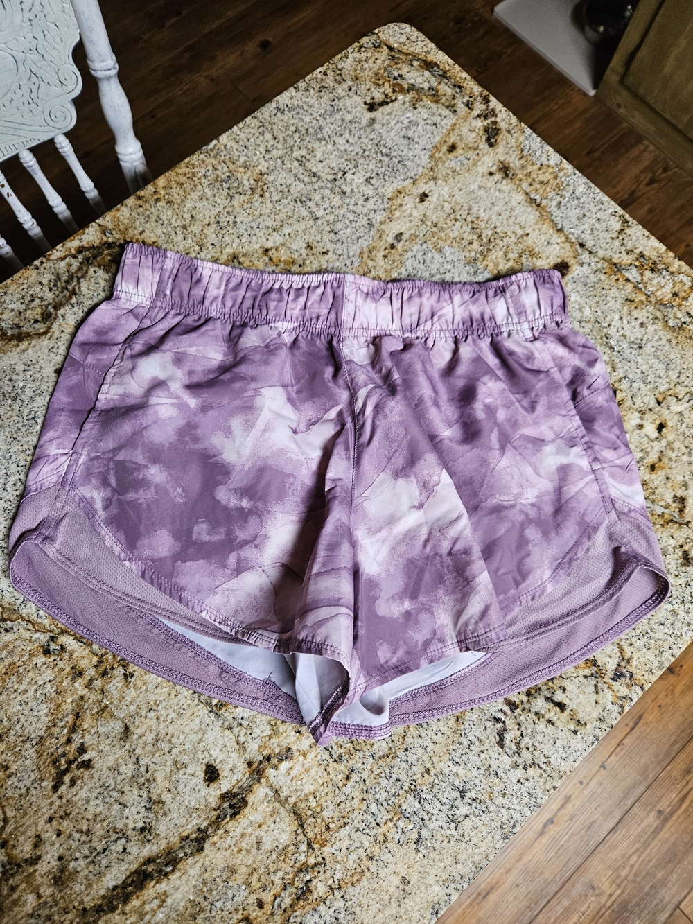 Women’s Lightweight Purple Tie-Dye Running Shorts